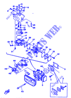 ADMISSION pour Yamaha 3A Manual Starter, Tiller Handle, Manual Tilt de 1994