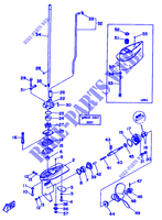 CARTER INFERIEUR ET TRANSMISSION pour Yamaha 3A Manual Starter, Tiller Handle, Manual Tilt de 1994