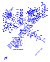 CARTER SUPERIEUR ET SUPPORT pour Yamaha 3A Manual Starter, Tiller Handle, Manual Tilt de 1994