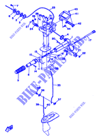 COMMANDE D'ACCELERATEUR pour Yamaha 3A Manual Starter, Tiller Handle, Manual Tilt de 1994