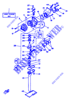 CYLINDRE / CARTER MOTEUR pour Yamaha 3A Manual Starter, Tiller Handle, Manual Tilt de 1994