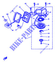 DEMARREUR KICK pour Yamaha 3A Manual Starter, Tiller Handle, Manual Tilt de 1994