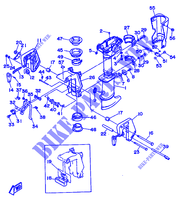 CARTER SUPERIEUR ET SUPPORT pour Yamaha 3A Manual Starter, Tiller Handle, Manual Tilt de 1993