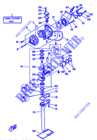 CYLINDRE / CARTER MOTEUR pour Yamaha 3A Manual Starter, Tiller Handle, Manual Tilt de 1993