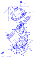 RESERVOIR A CARBURANT ET CAPOT pour Yamaha 3A Manual Starter, Tiller Handle, Manual Tilt de 1992