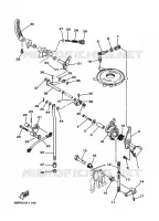 COMMANDE D'ACCELERATEUR 1 pour Yamaha 30H Manual Starter, Tiller Handle, Manual Tilt, Pre-Mixing, Shaft 15