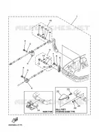 FIXATION BOITIER DE COMMANDE A DISTANCE pour Yamaha 30H Manual Starter, Tiller Handle, Manual Tilt, Pre-Mixing, Shaft 15