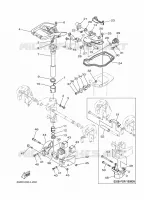 SUPPORT 2 pour Yamaha 30H Manual Starter, Tiller Handle, Manual Tilt, Pre-Mixing, Shaft 15
