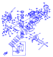 CARTER SUPERIEUR ET SUPPORT pour Yamaha 3A Manual Starter, Tiller Handle, Manual Tilt de 1988