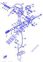 COMMANDE D'ACCELERATEUR pour Yamaha 3A Manual Starter, Tiller Handle, Manual Tilt de 1988