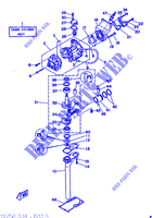 CYLINDRE / CARTER MOTEUR pour Yamaha 3A Manual Starter, Tiller Handle, Manual Tilt de 1988