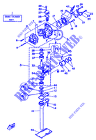 CYLINDRE / CARTER MOTEUR pour Yamaha 3A Manual Starter, Tiller Handle, Manual Tilt, Shaft 20