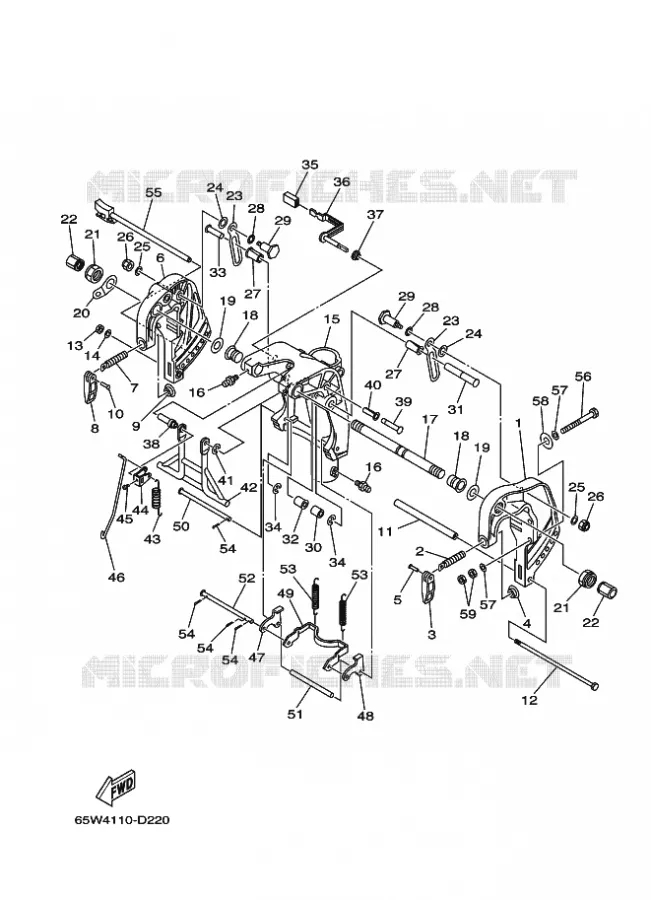 SUPPORT 1 Yamaha OUTBOARD ENGINES 20hp (14.7kW) 2005 F20  F20AES
