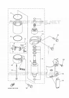 DEMARREUR pour Yamaha F20S Manual Starter, Tiller Handle, Manual Tilt, Shaft 15
