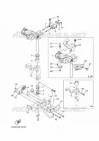 SUPPORT 3 pour Yamaha F20S Manual Starter, Tiller Handle, Manual Tilt, Shaft 15