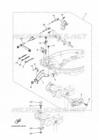 FIXATION BOITIER DE COMMANDE A DISTANCE pour Yamaha F20B Electric Starter, Remote Control, Power Tilt, Shaft 15