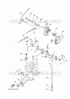 COMMANDE D'ACCELERATEUR 2 pour Yamaha F20B Electric Starter, Remote Control, Power Tilt, Shaft 20