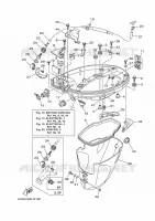 CARENAGE INFERIEUR pour Yamaha F20B Electric Starter, Remote Control, Power Tilt, Shaft 15