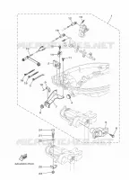 FIXATION BOITIER DE COMMANDE A DISTANCE pour Yamaha F20S Manual Starter, Tiller Handle, Manual Trim & Tilt, Shaft 15