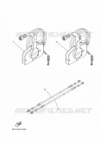 BOITIER DE COMMANDE A DISTANCE pour Yamaha F20S Electric Starter, Tiller Handle, Manual Tilt, Shaft 15