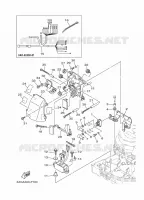PIECES ELECTRIQUE 4 pour Yamaha F20S Electric Starter, Tiller Handle, Manual Tilt, Shaft 15