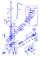 CARTER INFERIEUR ET TRANSMISSION 1 pour Yamaha 3A Manual Starter, Tiller Handle, Manual Tilt de 1989