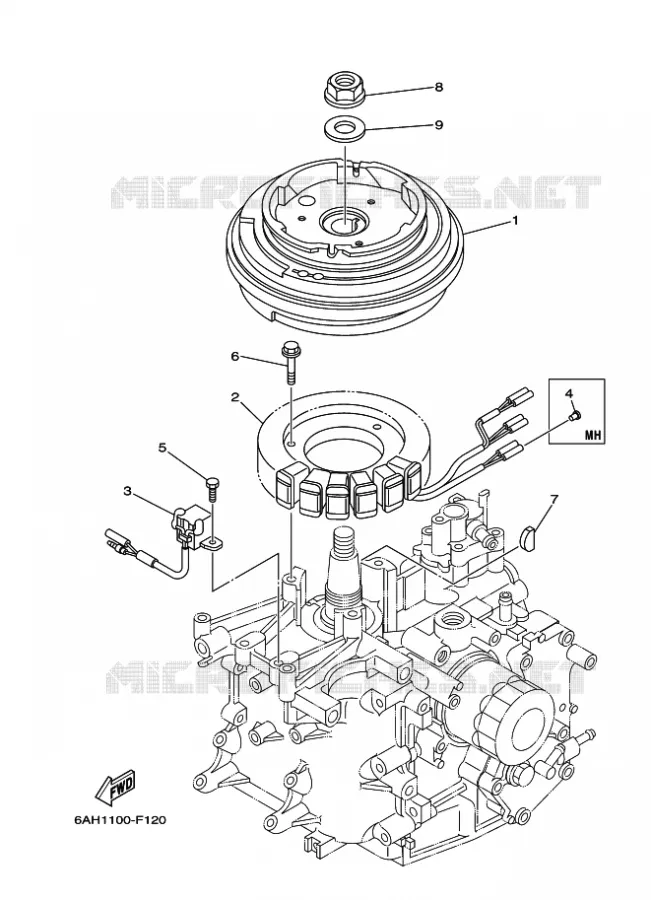 GENERATEUR Yamaha OUTBOARD ENGINES 20hp (14.7kW) 2012 F20  F20BEPS
