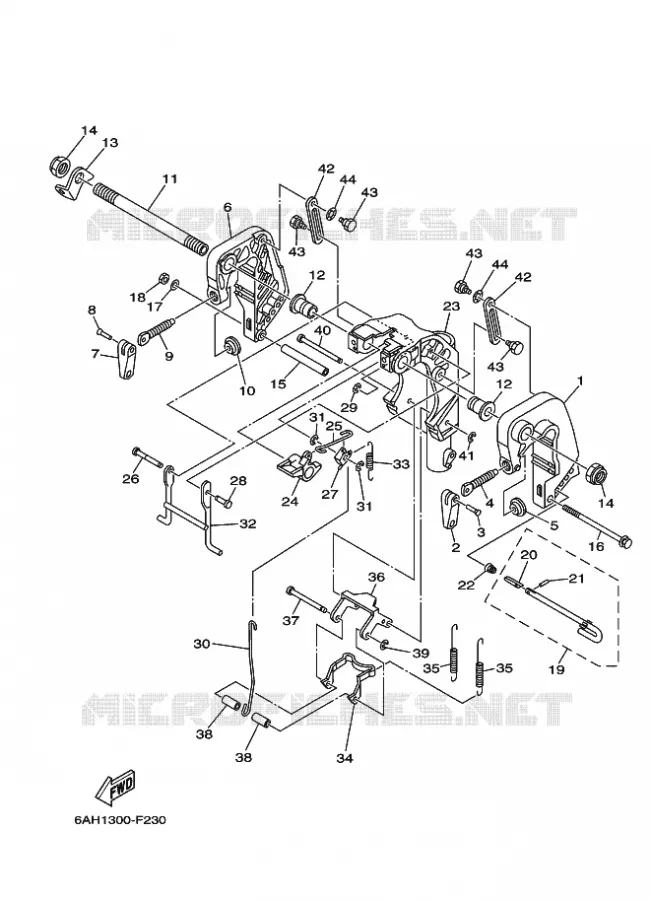 SUPPORT 1 Yamaha OUTBOARD ENGINES 20hp (14.7kW) 2012 F20  F20BEPS