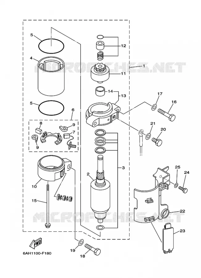 DEMARREUR Yamaha OUTBOARD ENGINES 20hp (14.7kW) 2012 F20  F20BEPL