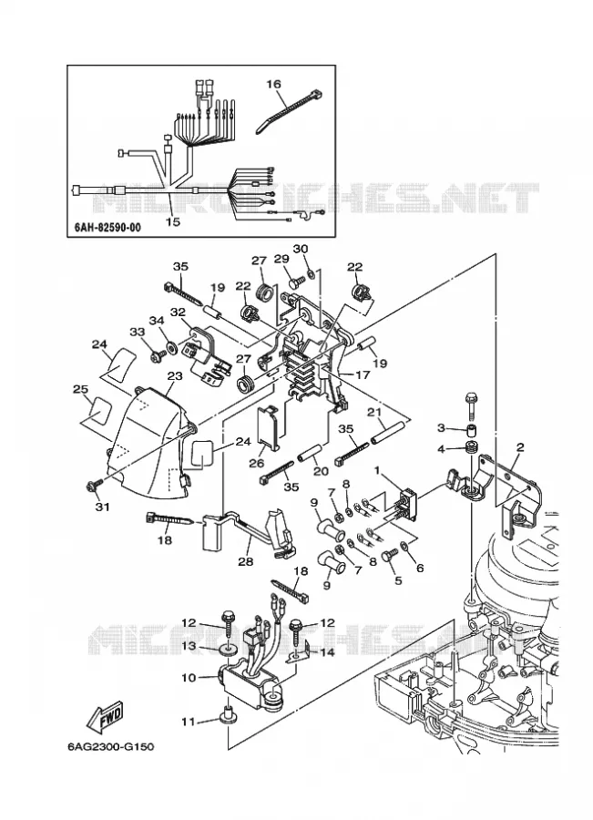PIECES ELECTRIQUE 4 Yamaha OUTBOARD ENGINES 20hp (14.7kW) 2011 F20  F20BEHL