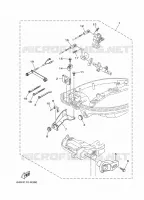BOITIER DE COMMANDE A DISTANCE pour Yamaha F20M Manual Starter, Tiller Handle, Manual Tilt, Shaft 15