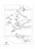 BOITIER DE COMMANDE A DISTANCE pour Yamaha F20 Manual Starter, Tiller Handle, Manual Tilt, Shaft 20
