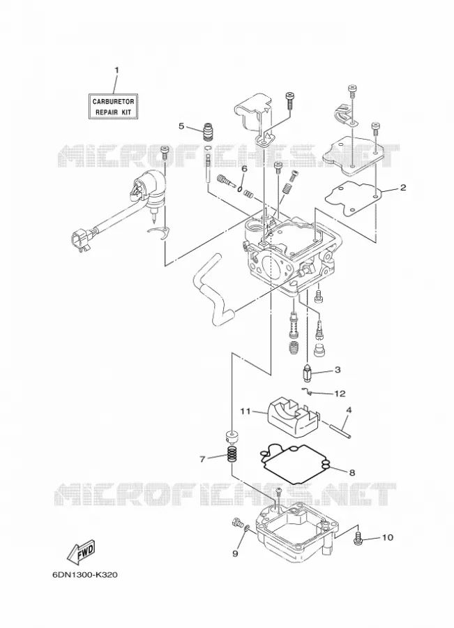 KIT DE REPARATION 2 Yamaha OUTBOARD ENGINES 20hp (14.7kW) 2014 F20  F20DETL