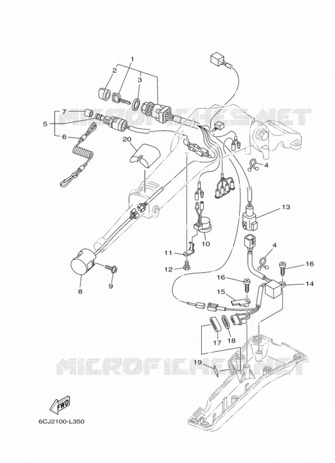 PIÈCES OPTIONNELLES 2 Yamaha OUTBOARD ENGINES 20hp (14.7kW) 2018 F20  F20FETL