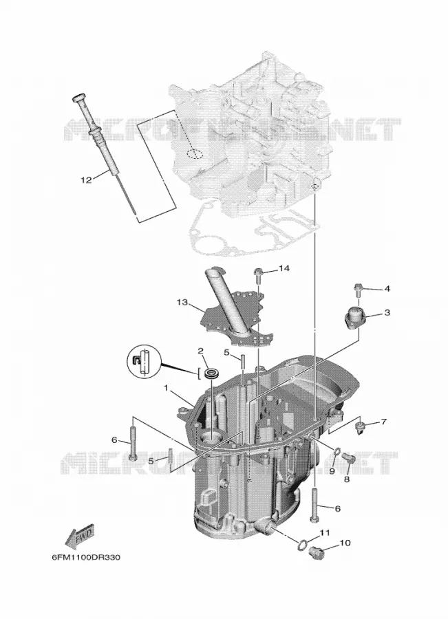 VENTILATEUR D'HUILE Yamaha OUTBOARD ENGINES 20hp (14.7kW) 2017 F20  F20FETL