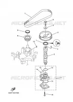 POMPE A HUILE pour Yamaha F25A Manual Starter, Tiller Handle, Manual Tilt, Shaft 20