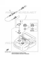 RESERVOIR A ESSENCE pour Yamaha F25A Manual Starter, Tiller Handle, Manual Tilt, Shaft 20