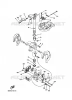 SUPPORT 3 pour Yamaha F25A 4 Stroke de 1999