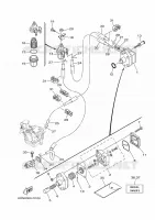 RESERVOIR A ESSENCE pour Yamaha F25D Electric Start, Remote Control, Power Trim & Tilt, Shaft 20