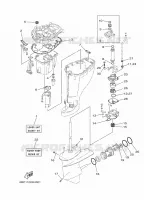 KIT DE REPARATION 3 pour Yamaha F25D Manual Starter, Tiller Handle, Manual Tilt, Shaft 15