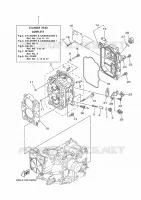 CYLINDRE / CARTER MOTEUR 2 pour Yamaha F25D Electric Starter, Remote control, Manual Tilt, Shaft 15
