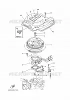 GENERATEUR pour Yamaha F25D Electric Starter, Remote control, Manual Tilt, Shaft 15