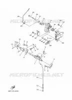 COMMANDE D'ACCELERATEUR 2 pour Yamaha F25D Manual Starter, Tiller Handle, Manual Tilt, Shaft 15