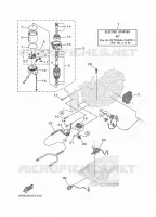 PIÈCES OPTIONNELLES 1 pour Yamaha F25G Manual Starter, Tiller Handle, Manual Tilt, Shaft 15