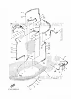 ALIMENTATION CARBURANT 2 pour Yamaha F25G Manual & Electric Steering, Tiller Handle, Manual Tilt, Shaft 15