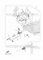 FIXATION BOITIER DE COMMANDE A DISTANCE pour Yamaha F25G Manual & Electric Steering, Tiller Handle, Manual Tilt, Shaft 15