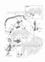 ADMISSION 2 pour Yamaha F25G Manual & Electric Steering, Tiller Handle, Manual Tilt, Shaft 15