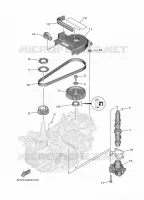 POMPE A HUILE pour Yamaha F25G Manual & Electric Steering, Tiller Handle, Manual Tilt, Shaft 15