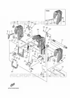 SUPPORT 1 pour Yamaha F25G Manual & Electric Steering, Tiller Handle, Manual Tilt, Shaft 15