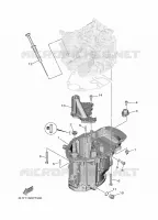 CARTER INFERIEUR pour Yamaha F25G Manual & Electric Steering, Tiller Handle, Manual Tilt, Shaft 15